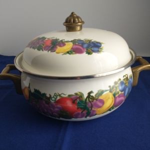 Vintage Vitro Ceramic Floral Casserole